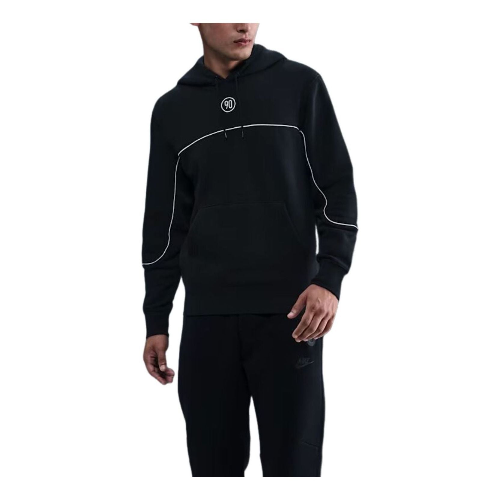 Толстовка с капюшоном Nike Club Total 90 Soccer Pullover Hoodie, черная