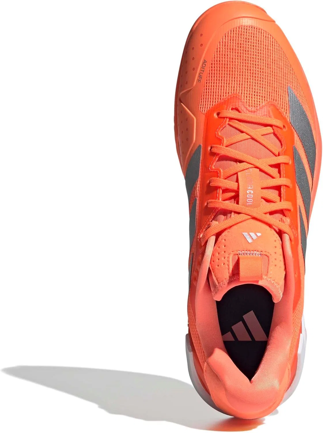 Кроссовки теннисные Adidas Adizero Ubersonic 5, Lucid Orange/Silver Metallic/Black — фото 2