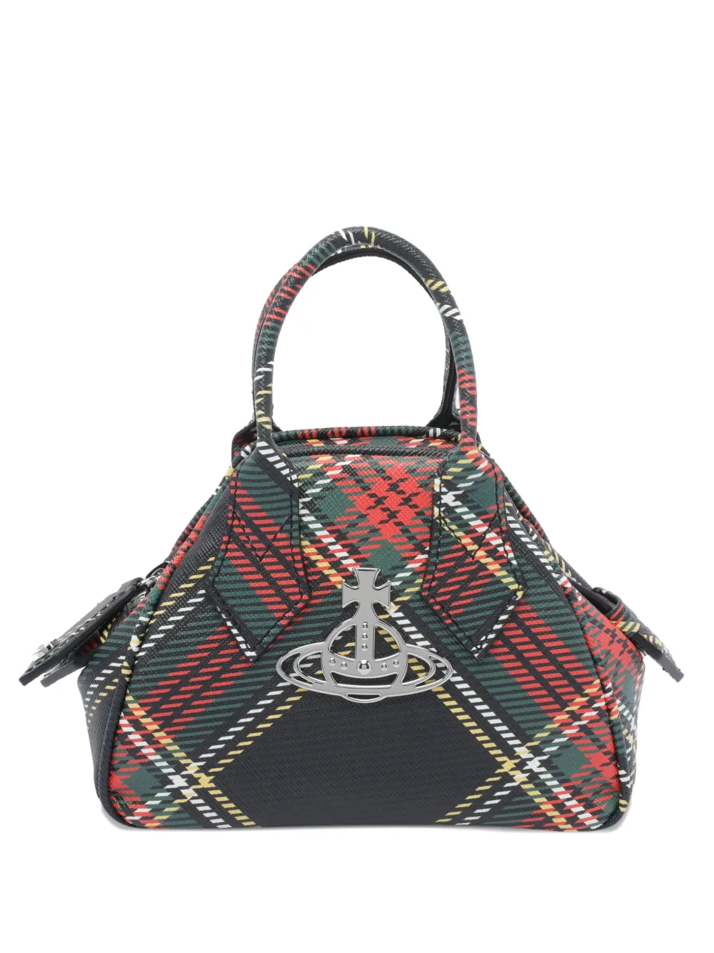 

Клетчатая сумка-тоут с декором Orb Vivienne Westwood, красный