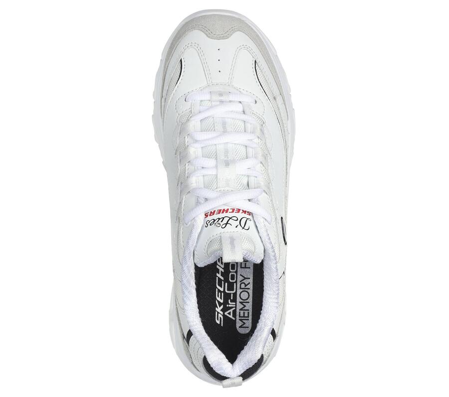 SKECHERS Женские кроссовки D'LITES белые / черные / красные — фото 2