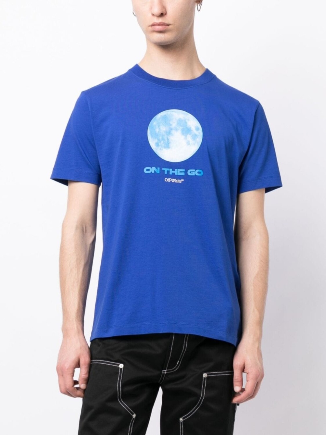 Off-White футболка On The Go Moon, синий — фото 3