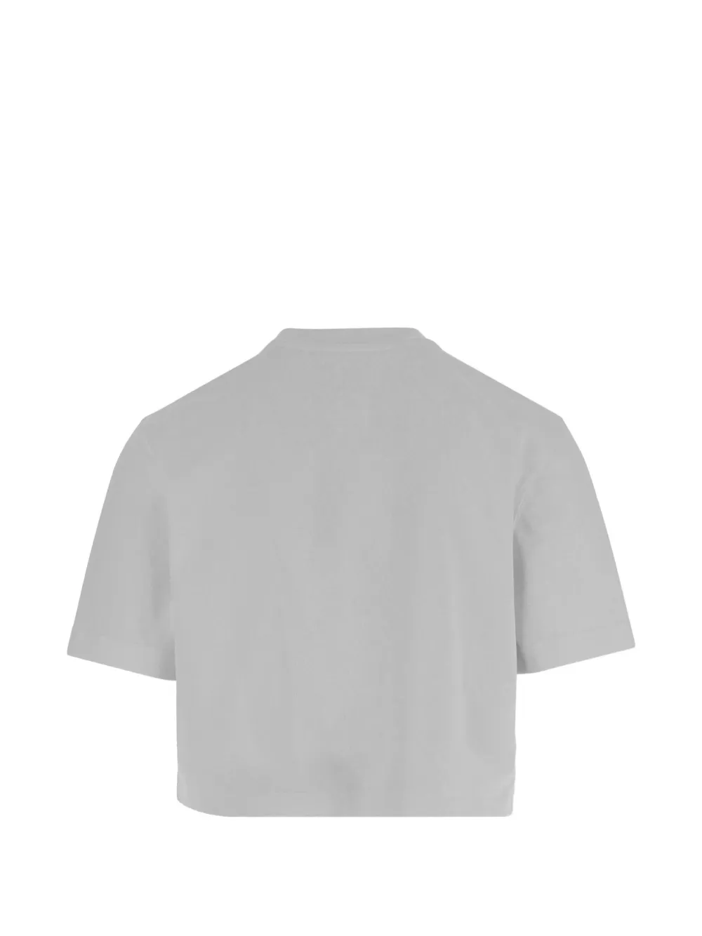 Укороченная футболка с вышитым логотипом Jacquemus, серый — фото 2