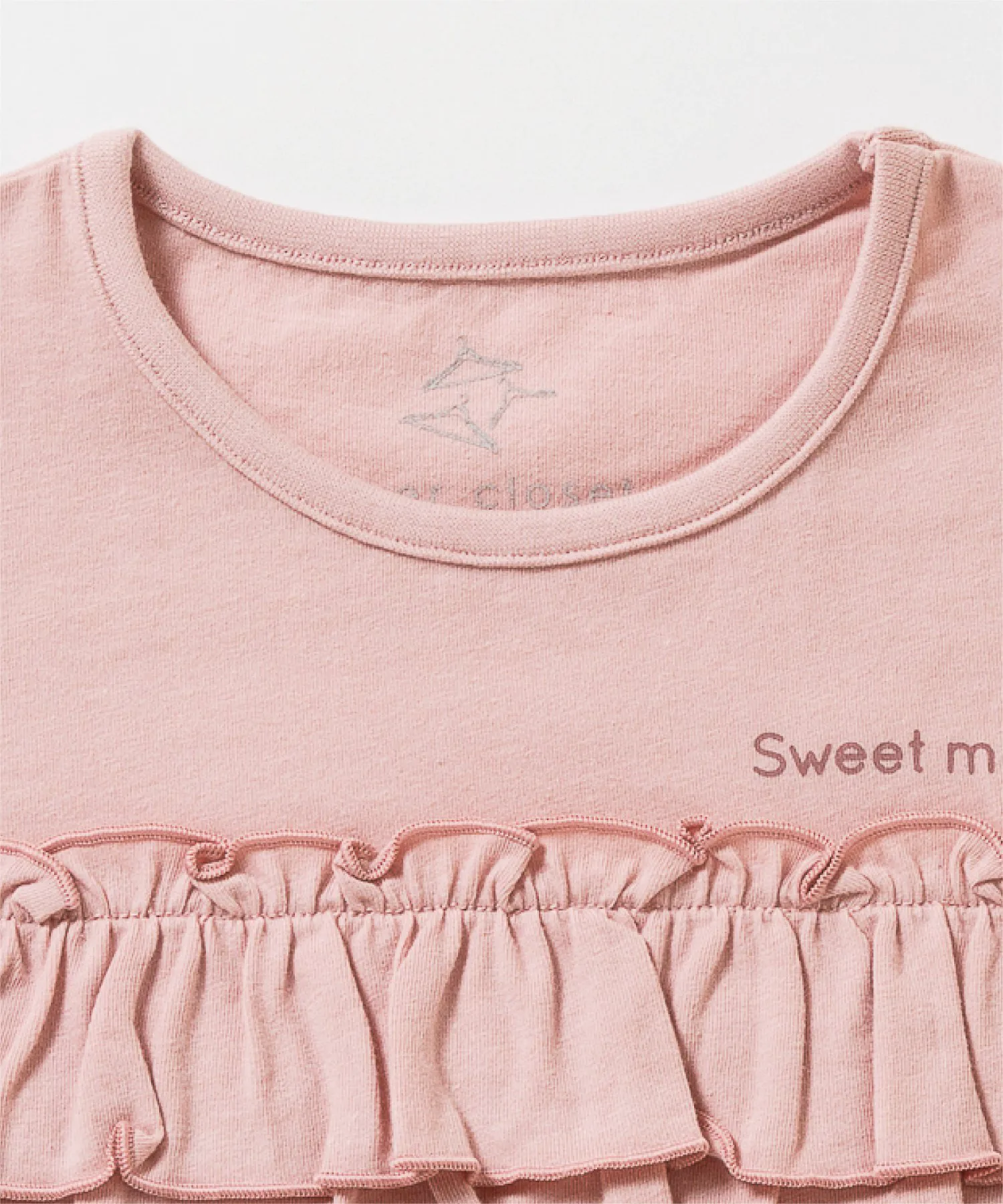 Футболка с оборками Ever Closet, Dusty Pink — фото 4