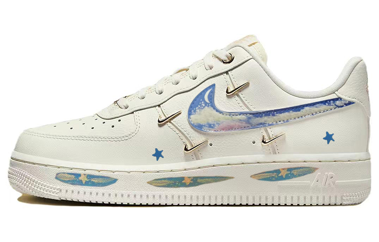 

Кроссовки Nike Air Force 1 Skateboarding Shoes Women's Low-top Gold/white, белый