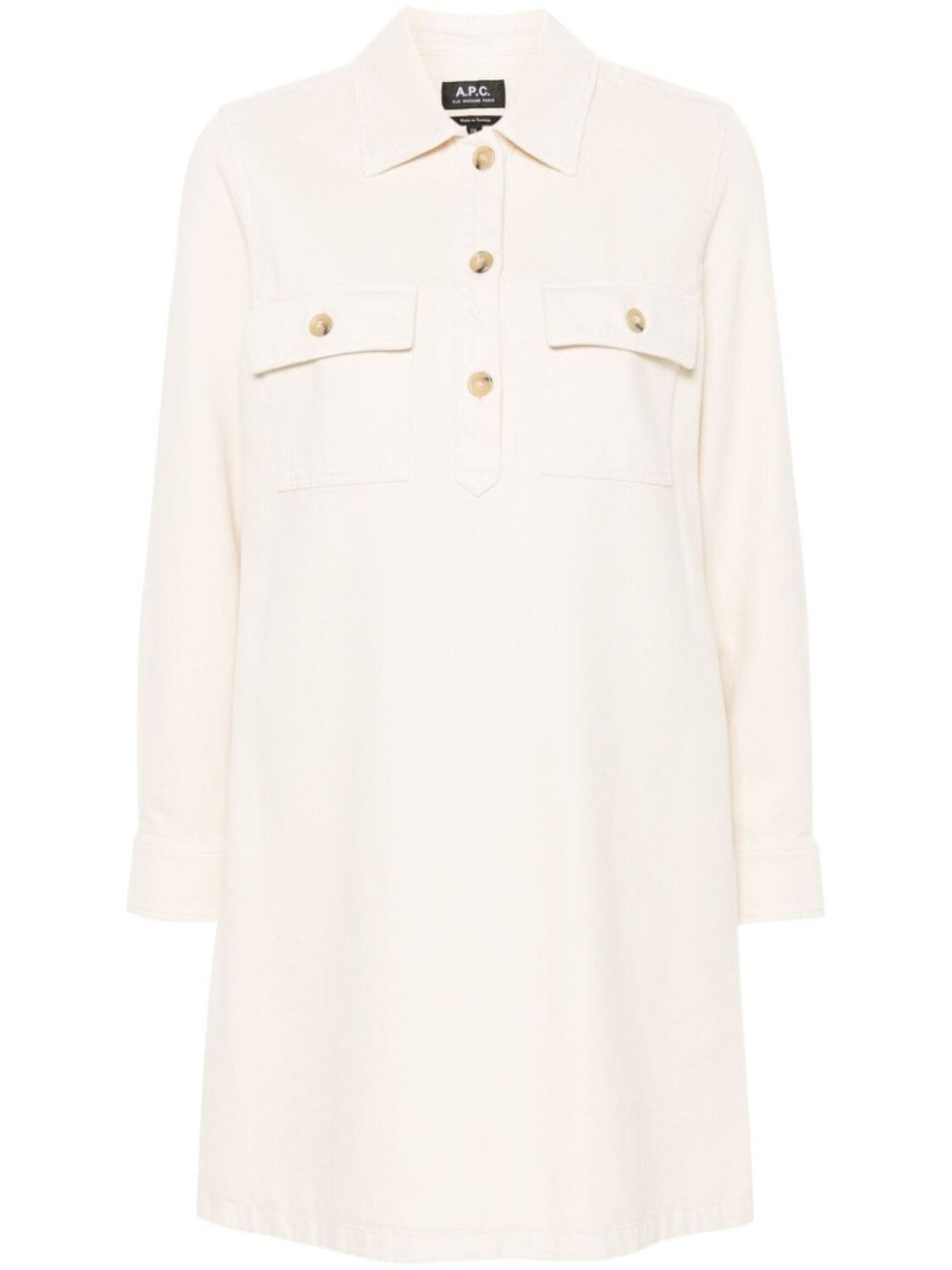 

A.P.C. джинсовое платье мини Mia, нейтральный цвет