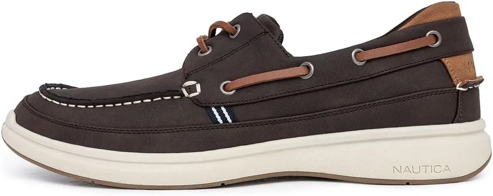 Лоферы мужские Nautica Moccasin Boat Shoes, кофе — фото 3