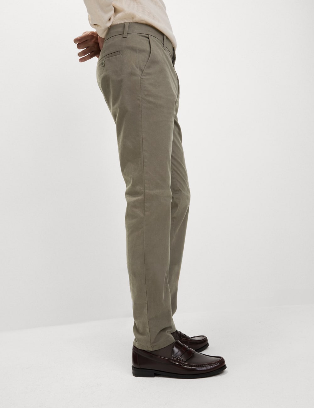 

Брюки-чиносы Slim Fit Stretch Marks & Spencer, цвет Mole