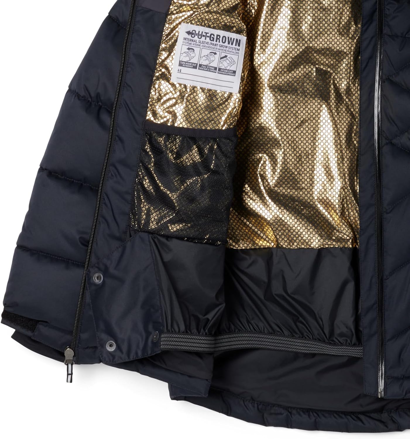 Зимняя стеганая куртка для девочек Columbia Powder III, Black — фото 3