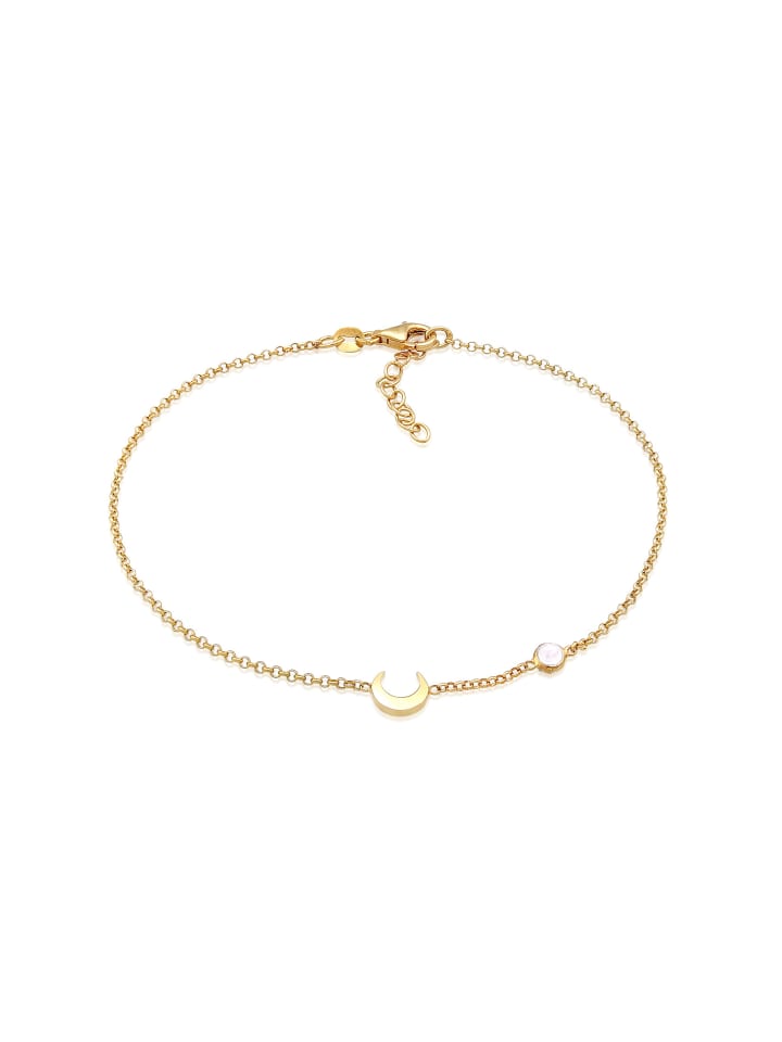 

Elli Браслет Fußschmuck 925 Sterling Silber Astro, Halbmond in Gold