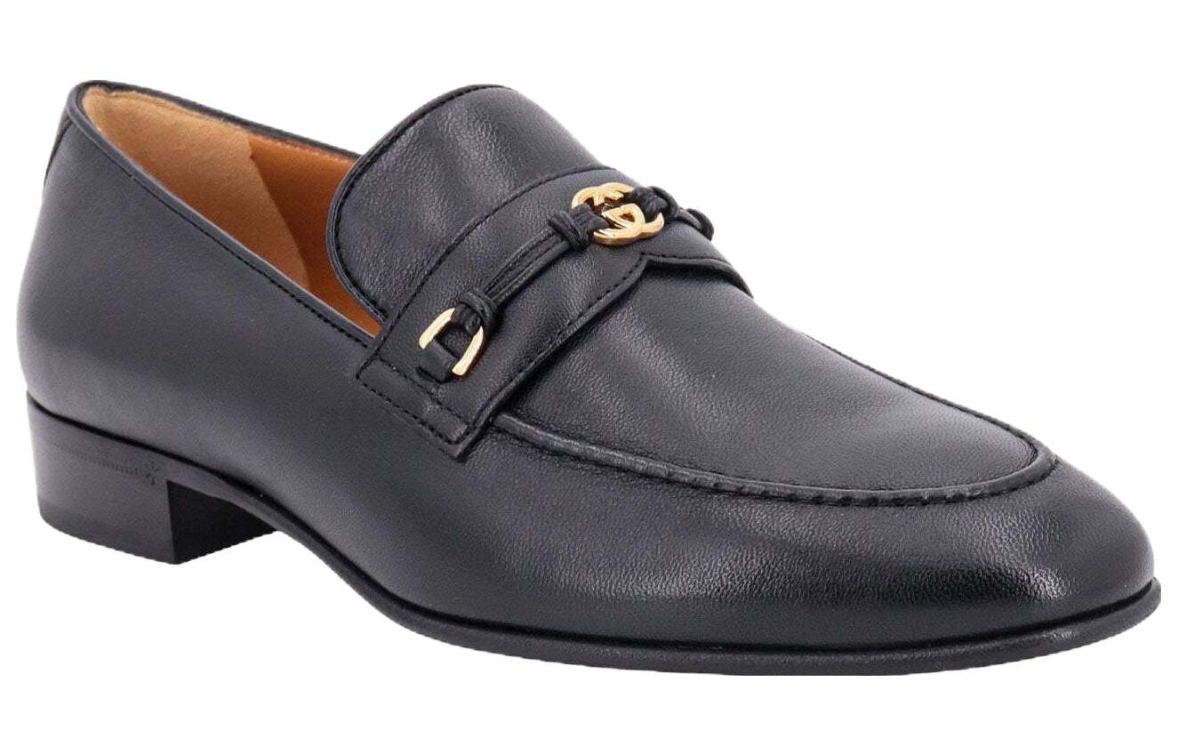 Лоферы женские Gucci Interlocking G, черный — фото 2
