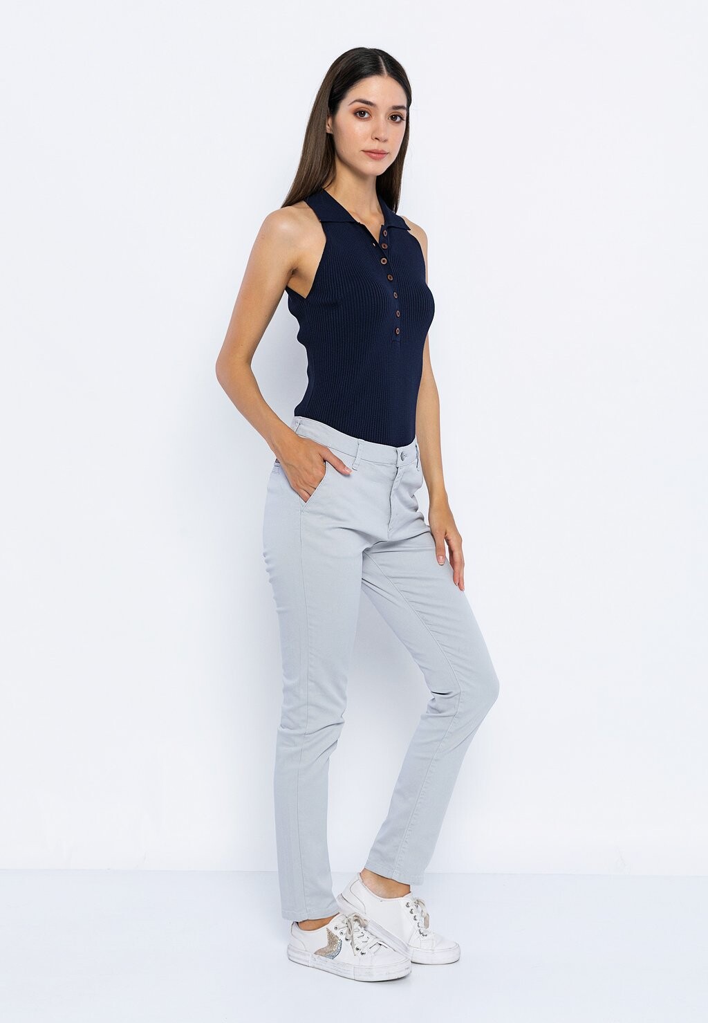 

Чиносы CASUAL SLIM Basics and More, серый