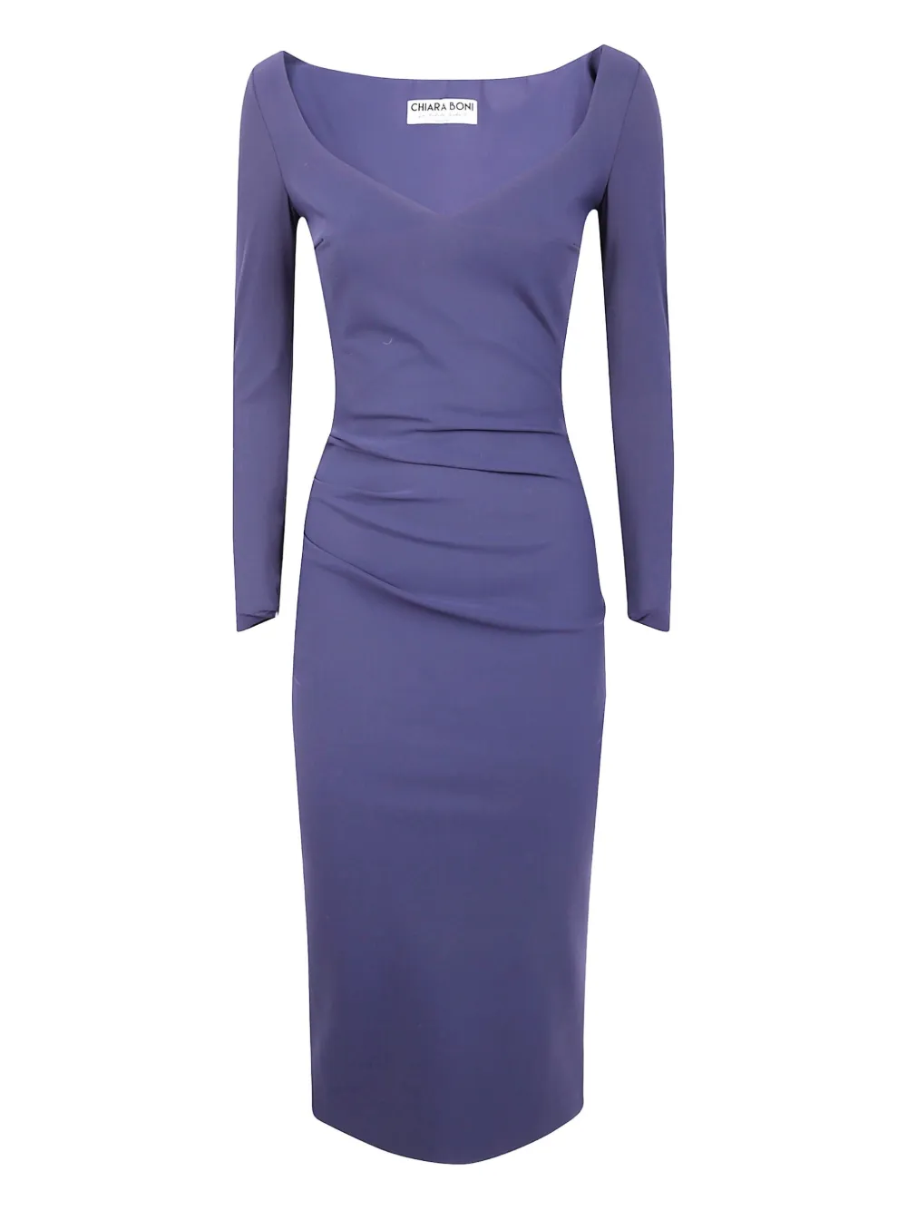 

Драпированное платье миди с длинными рукавами Chiara Boni La Petite Robe, фиолетовый