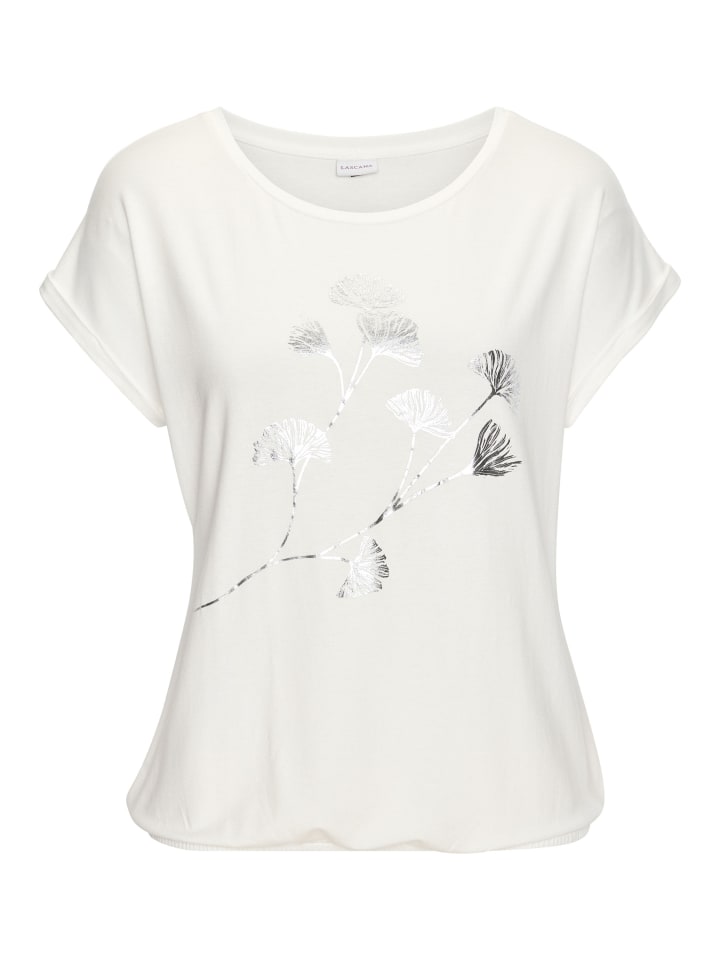 

Рубашка с короткими рукавами кремового цвета LASCANA