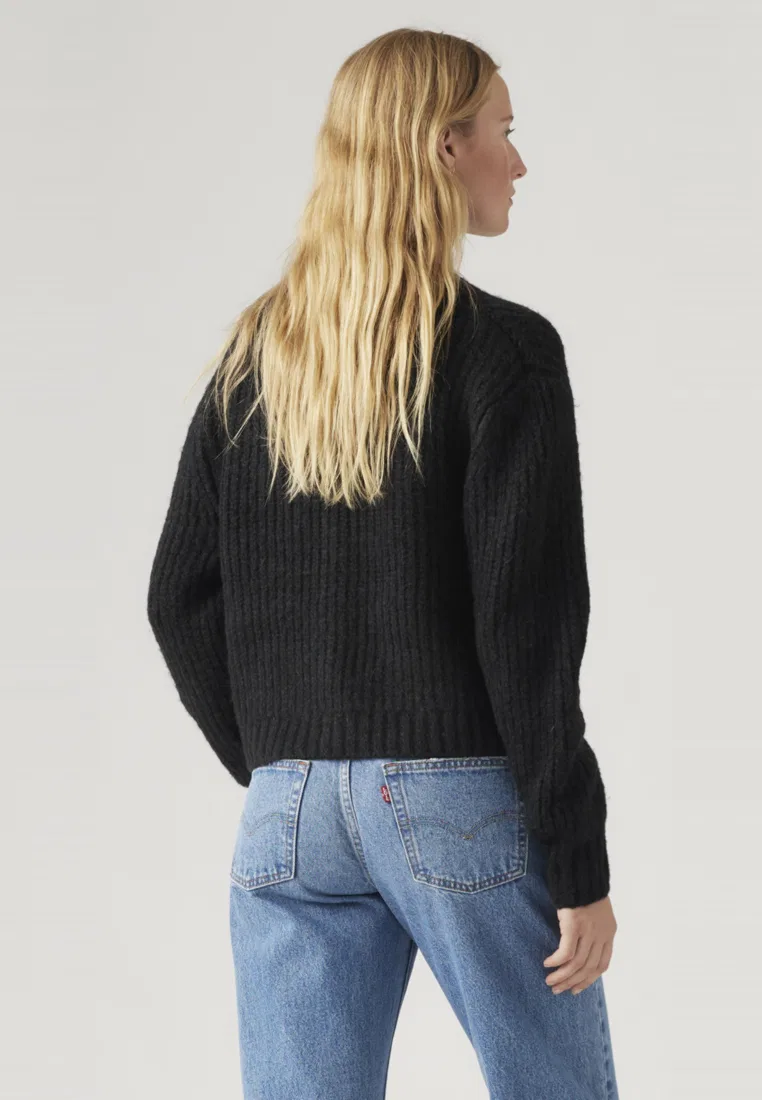 Кардиган женский, фэр-айл узор, модель Gala Fairisle, Levi's, черный — фото 4