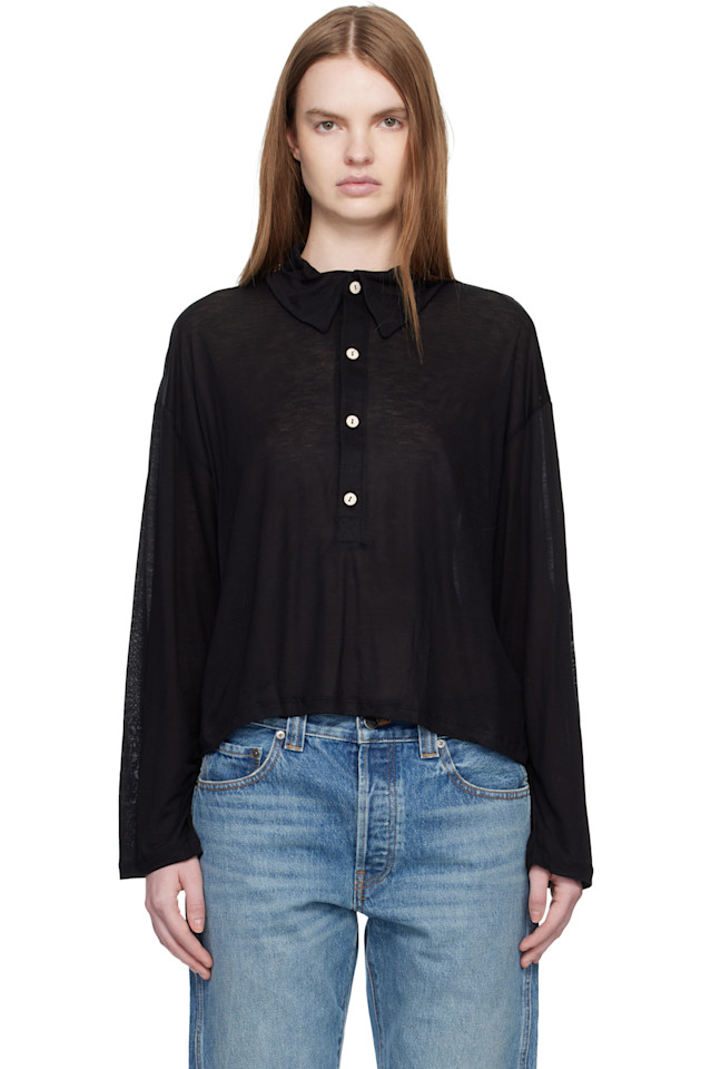 

Поло с изображением тюленя Baserange, черный