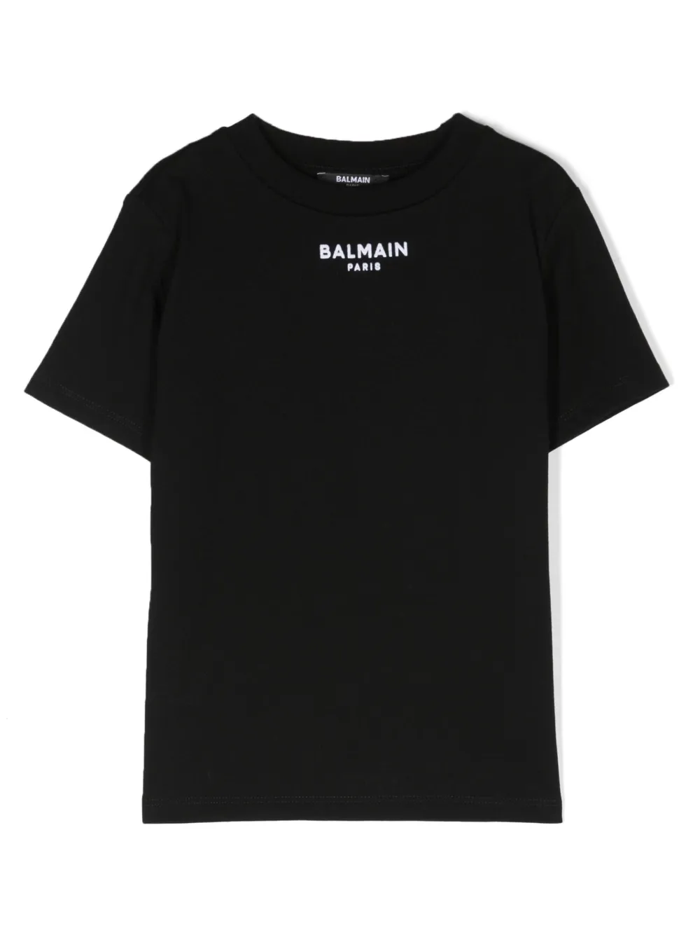 

Футболка с вышитым логотипом Balmain Kids, черный
