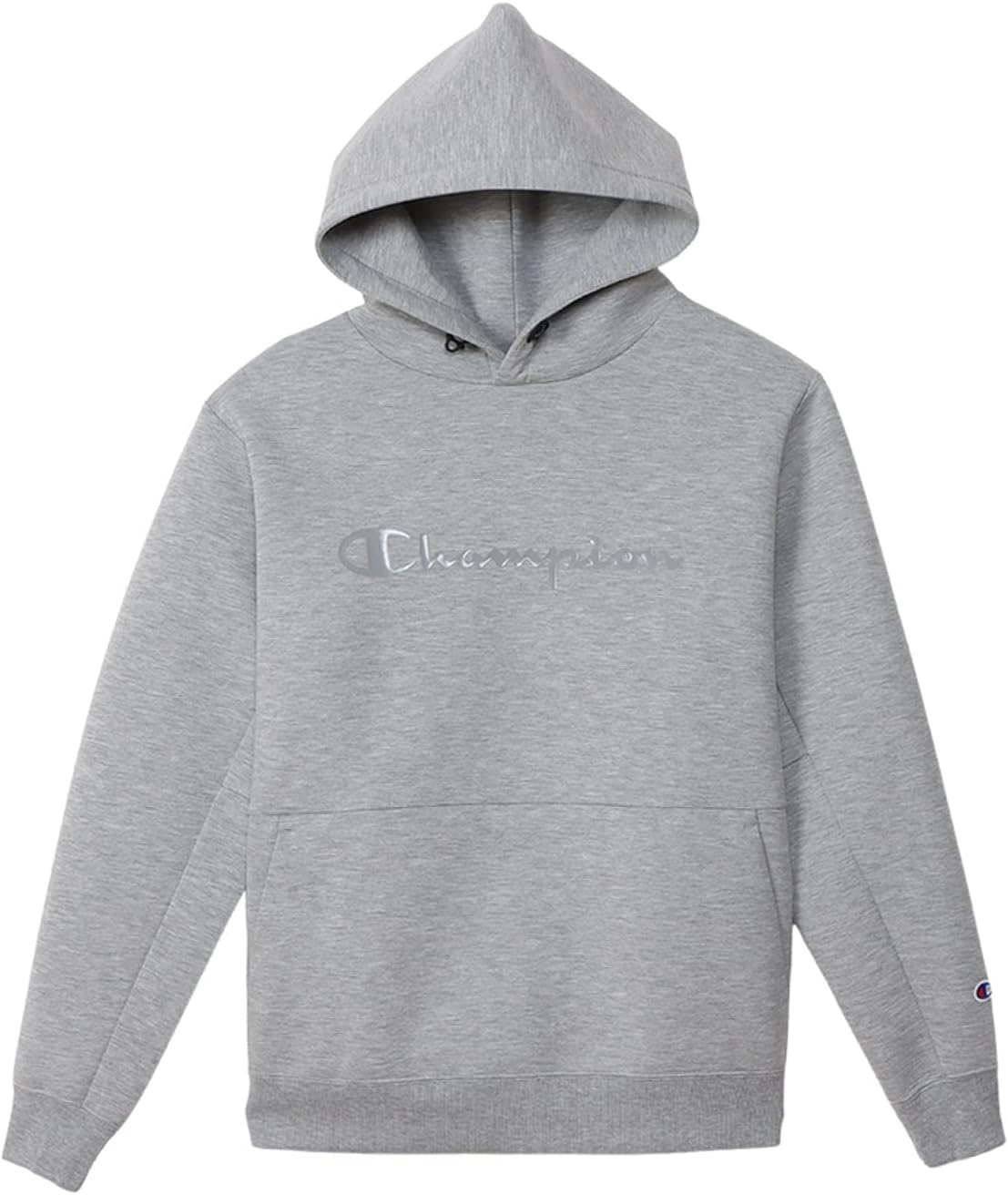 

Мужская спортивная толстовка Champion C3-YS102 с длинным рукавом и капюшоном WRAP-AIR, эластичная, термобелье, с логотипом, серый