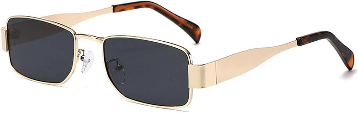 

Модные прямоугольные солнцезащитные очки для женщин и мужчин в стиле ретро, ​​маленькие, в стиле Y2K, узкие, прямоугольные, в стиле 90-х, стильные очки унисекс mincl, Leopard Black