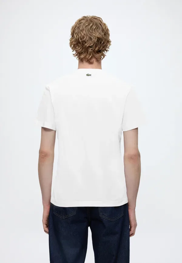 Футболка Lacoste Classic fit print, белый — фото 3