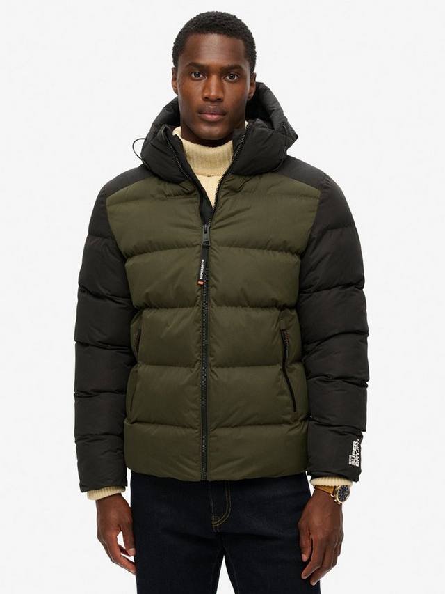 Куртка спортивная с капюшоном и цветными блоками Superdry, Black/Multi — фото 3