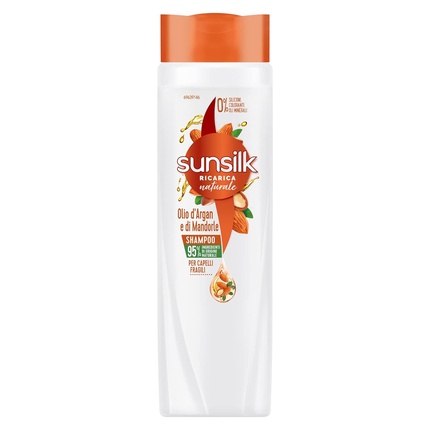 

Sunsilk Шампунь с маслом арганы и миндалем для ломких и ломких волос, питающая и укрепляющая формула с органическим маслом арганы и миндальным маслом, без силикона, 250 мл