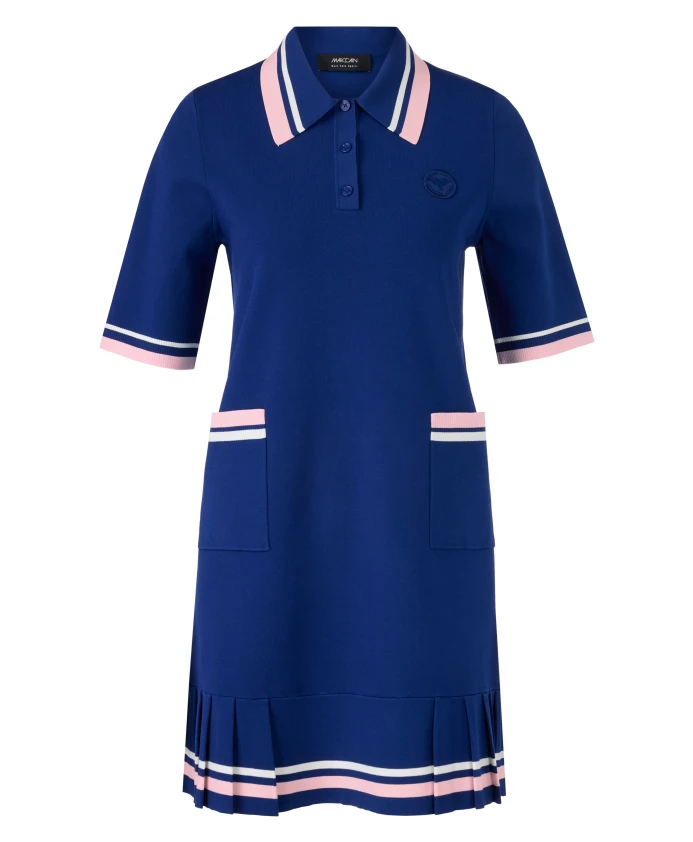 

Платье из тонкой вязки, теннисное платье А-силуэта. Marc Cain, синий