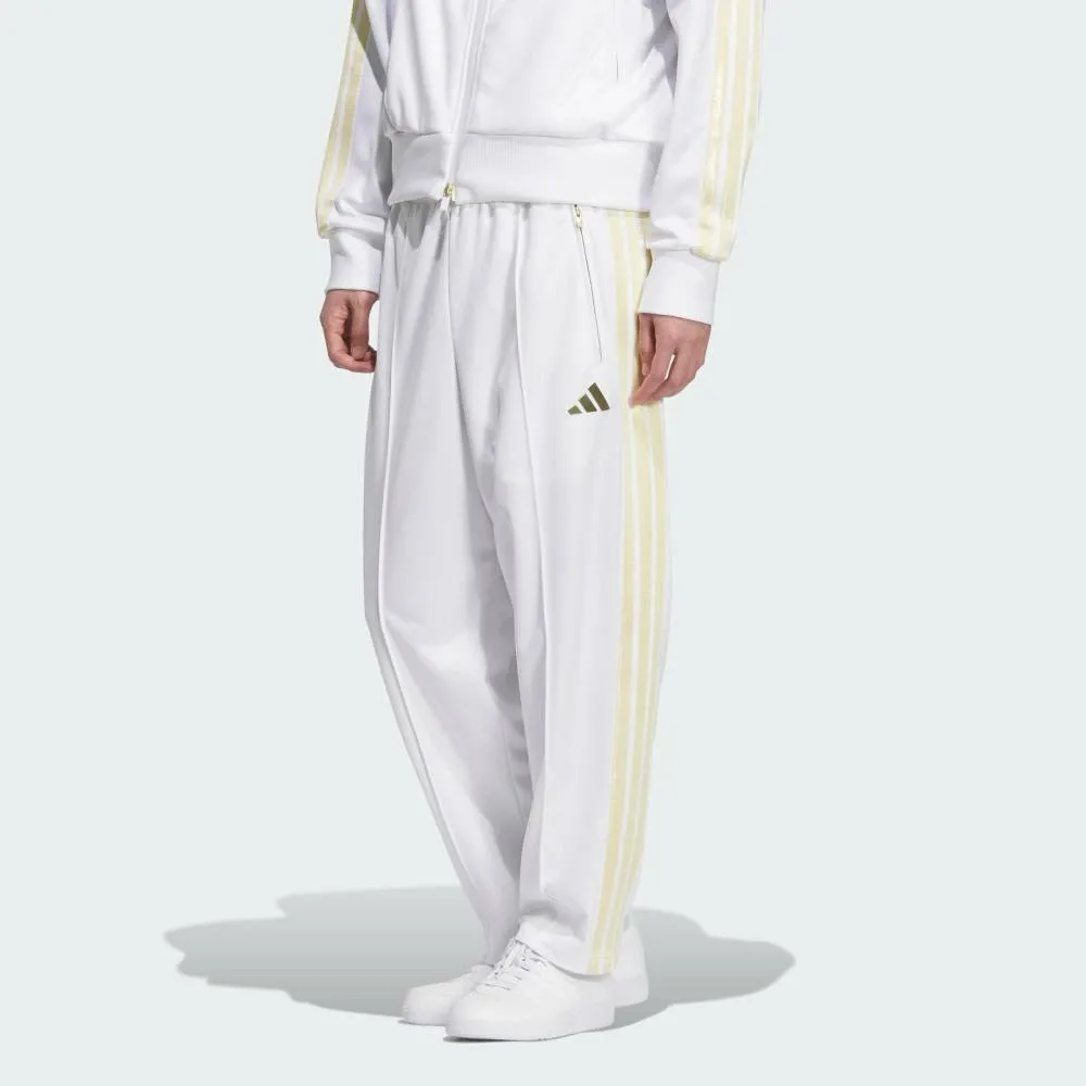 Официальные спортивные брюки Adidas Stadium Gold свободного кроя с открытым низом, цвет White — фото 2