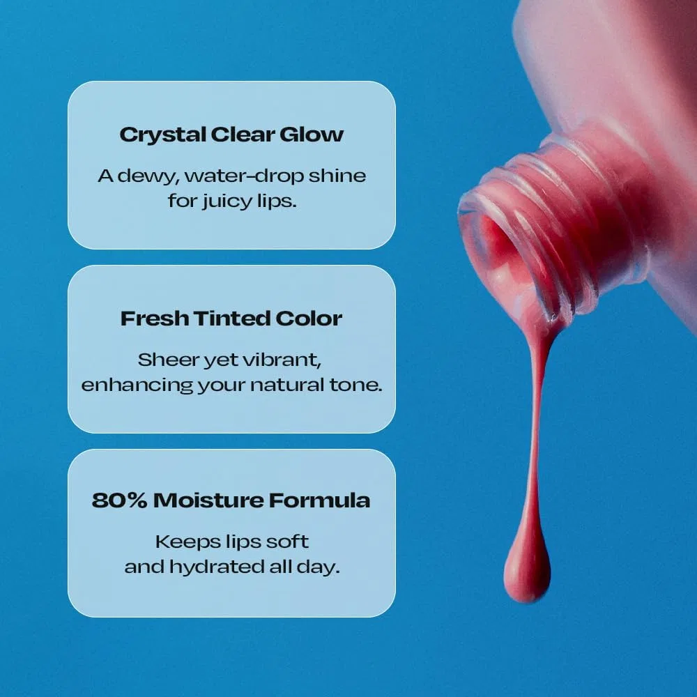 Блеск для губ Lip Potion Aqua Glow No.7 Pink Soda alternativestereo 8.5 г розовый — фото 4