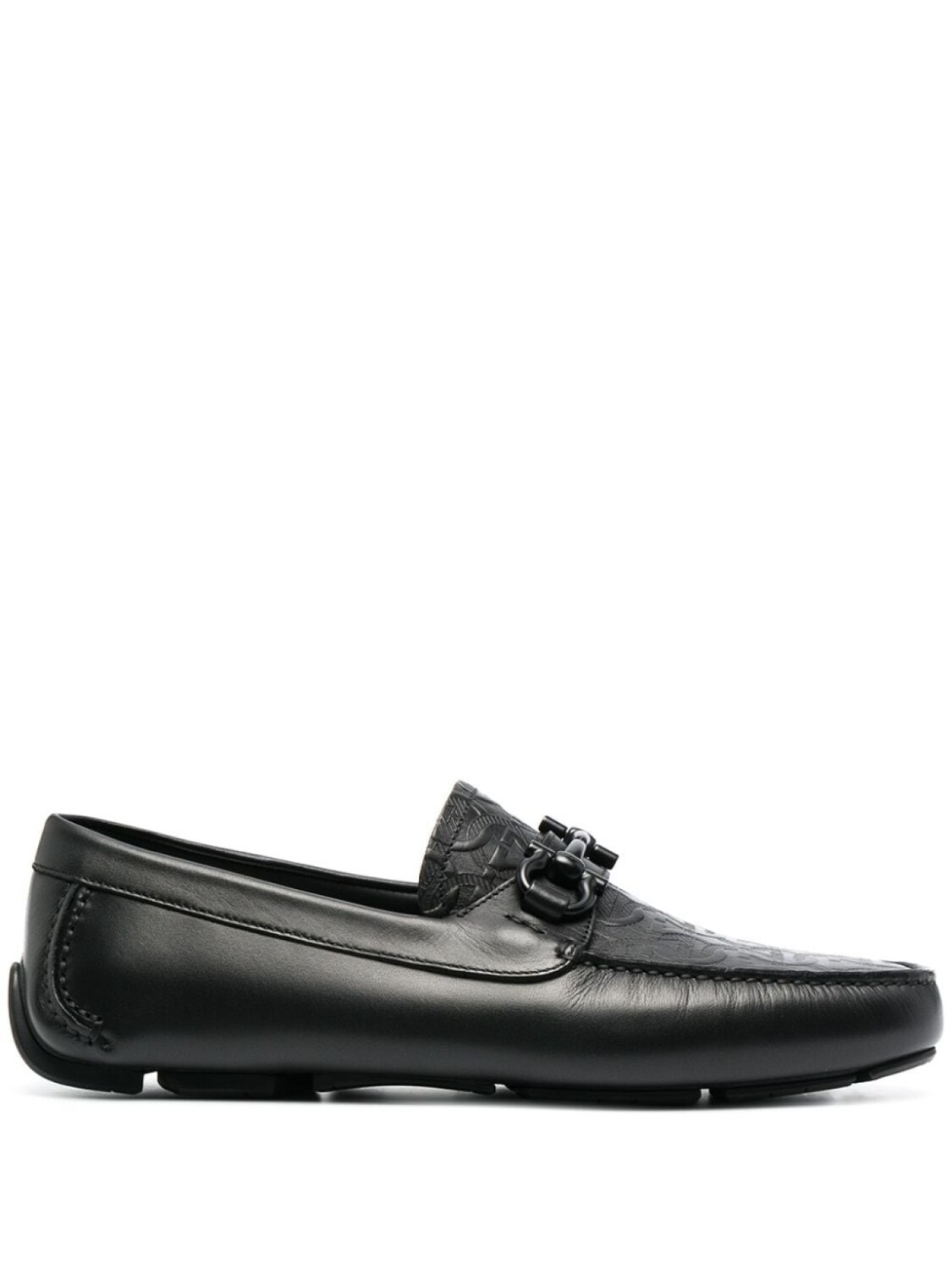

Ferragamo лоферы с логотипом Gancini, черный