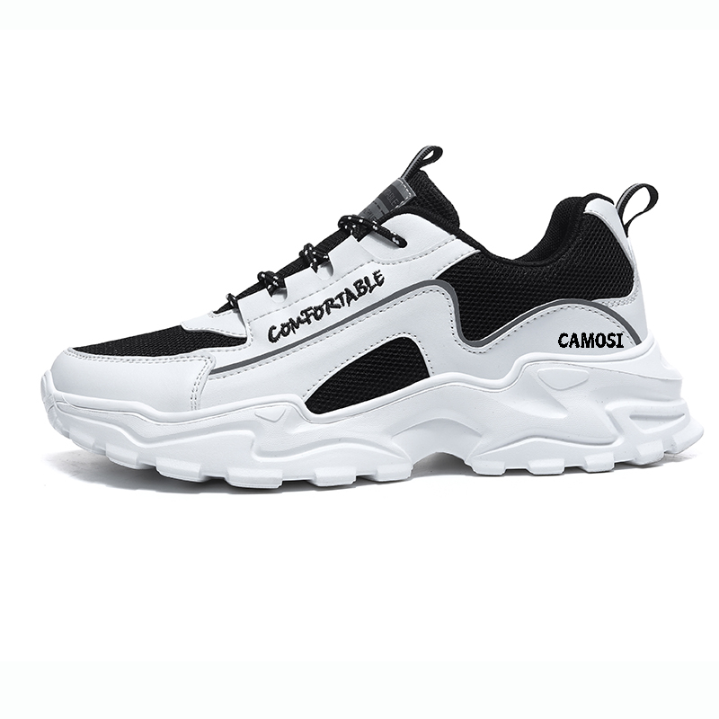 

CAMOSI Низкие массивные кроссовки унисекс бело-черные, цвет White Black