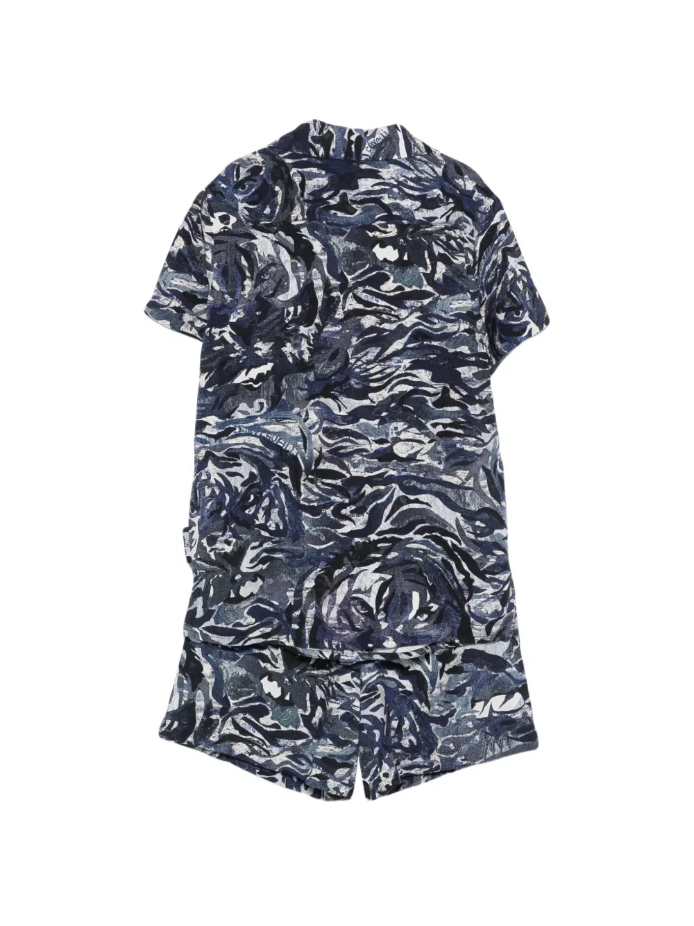 Комплект из рубашки и шорт с тигровым принтом Just Cavalli, синий — фото 2