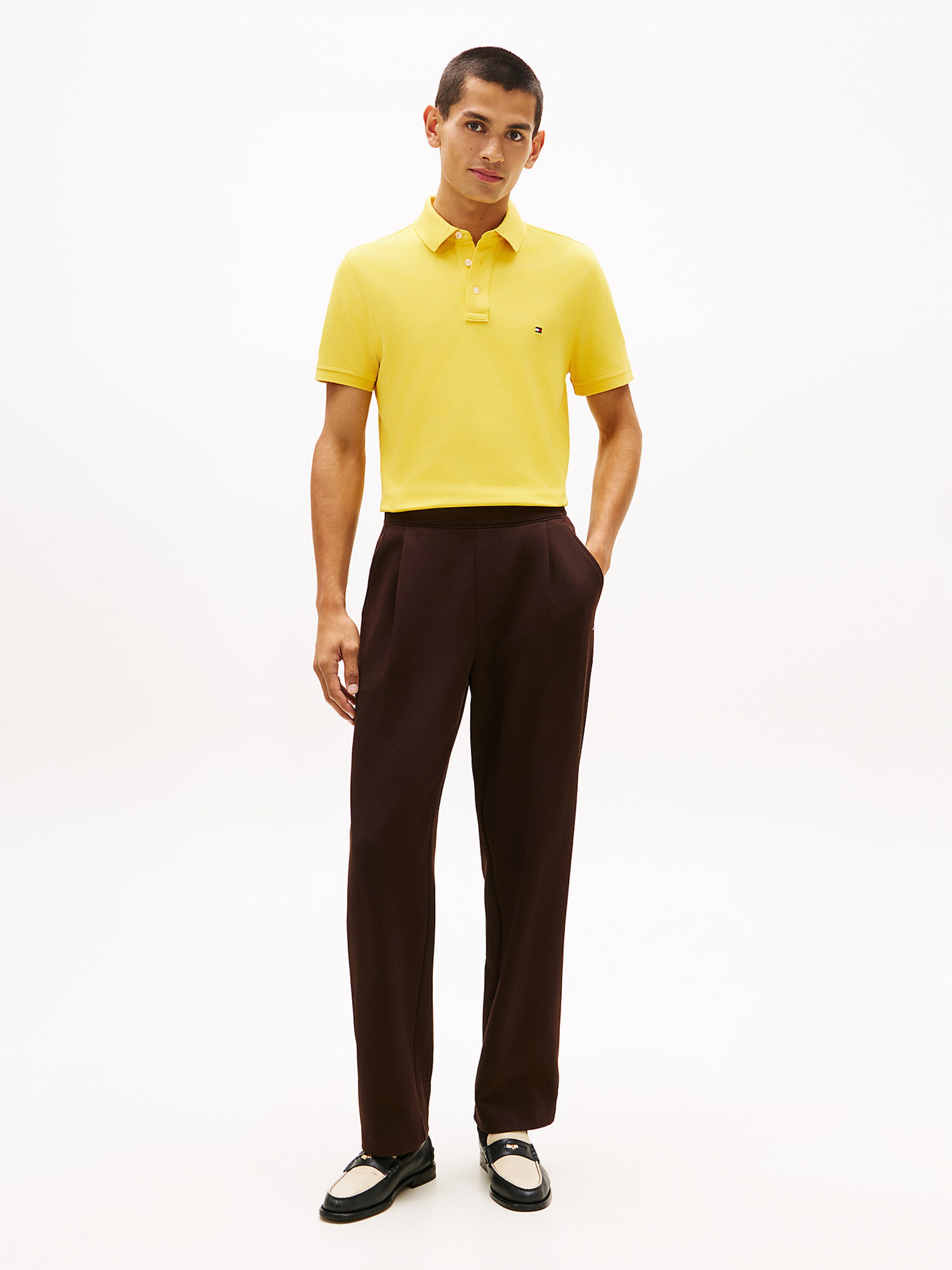 TOMMY HILFIGER Футболка 'CORE 1985 SLIM POLO' в желтом цвете — фото 3