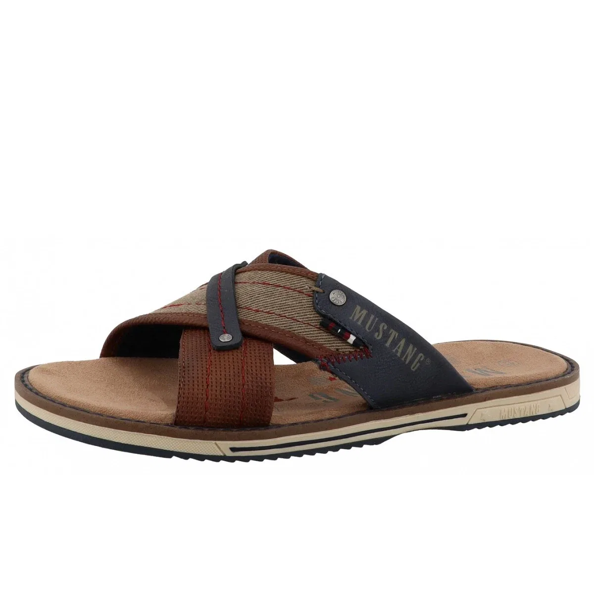Домашние тапочки из кожи, MUSTANG SHOES, коричневый