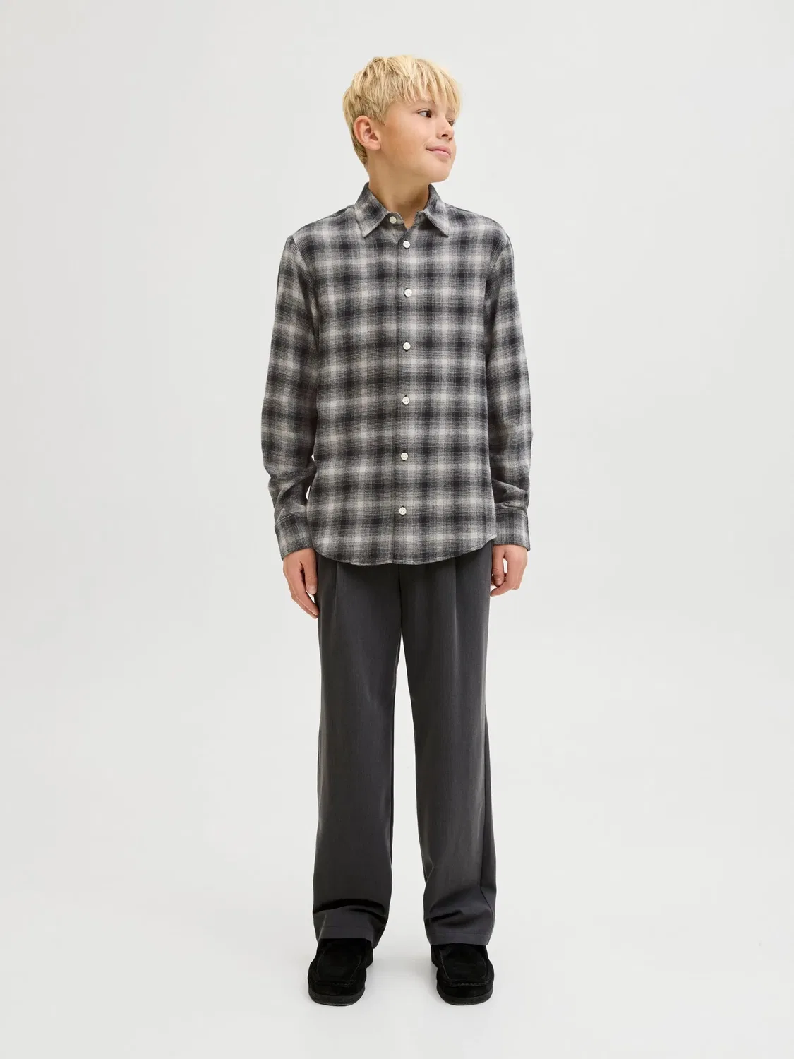 Рубашка в клетку JACK & JONES Junior, pavement — фото 4