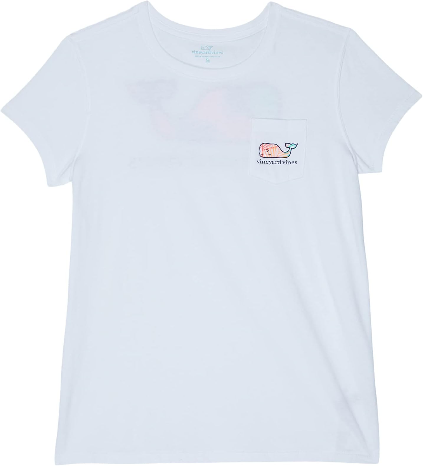 

Футболка Vineyard Vines Kids Short Sleeve Rainbow Palms Whale Fill Tee (Toddler/Little Kids/Big Kids), цвет White Cap