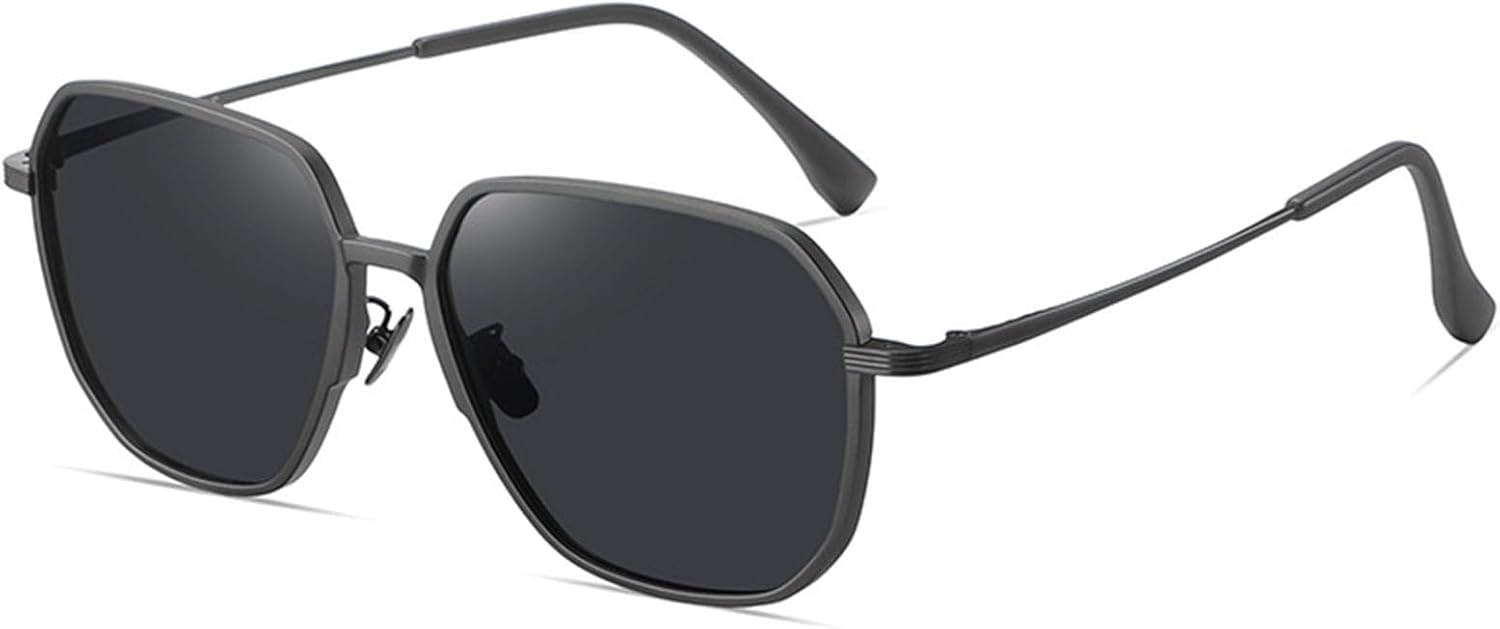 

Поляризованные солнцезащитные очки для женщин, модные, сверхлегкие, квадратная оправа из чистого титана, защита от УФ-излучения UV400, подходят для использования на открытом воздухе и вождения TDWDKE, B