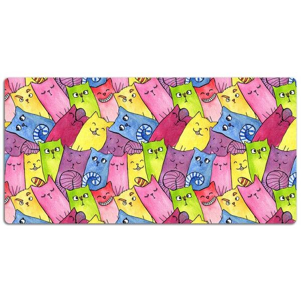 

Настольный коврик Tulup Glückliche Katzen, 90x45x1 см, зеленый