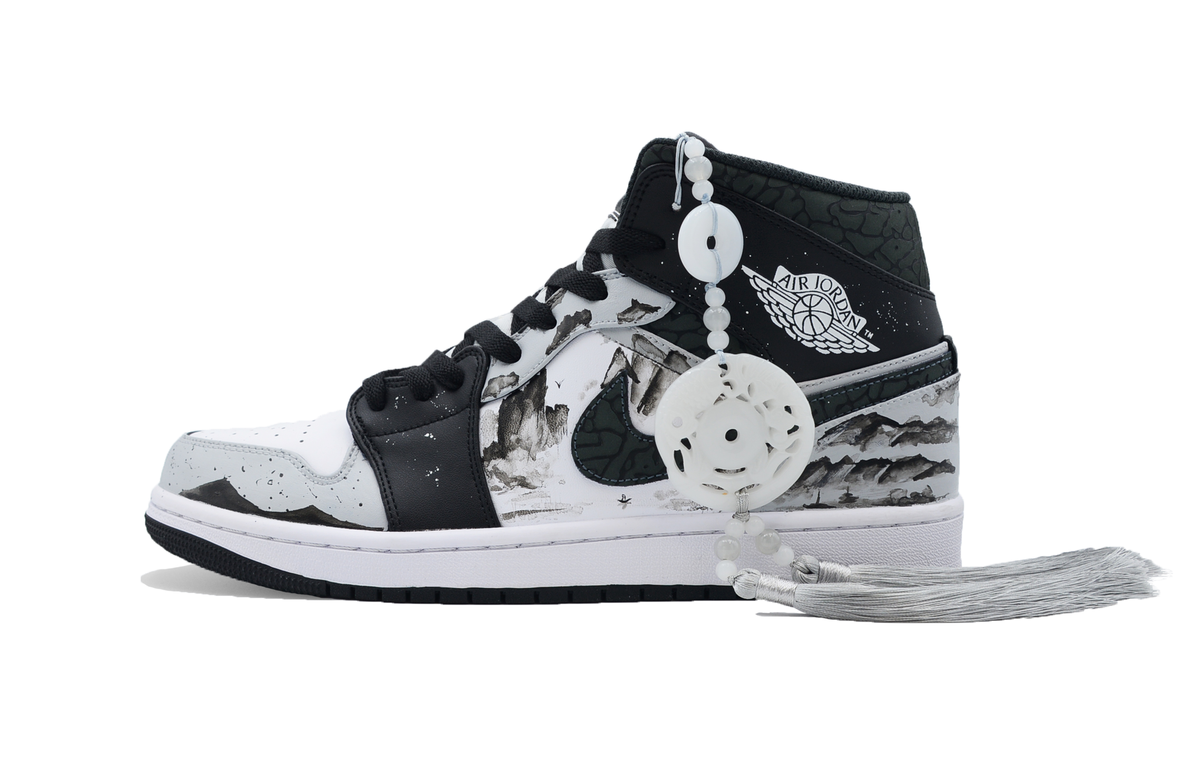 

Кроссовки Air Jordan 1 Vintage Basketball Shoes Men High-Top White