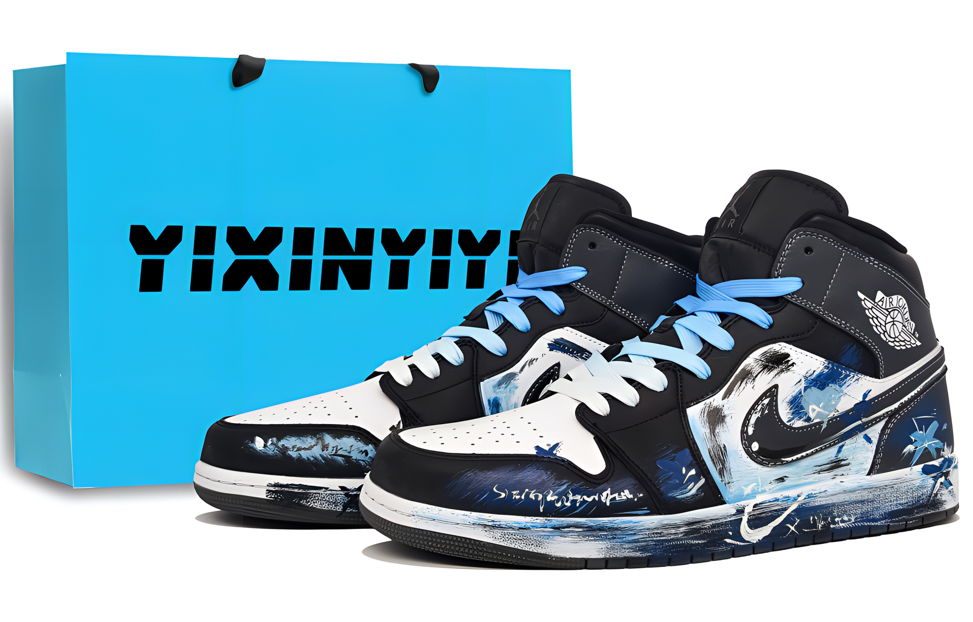 

Баскетбольные кроссовки Air 1 Abrasion Resistance Mid Top Vintage, мужские, цвет Ice Blue Jordan, Ice Blue (Shopping Bag)