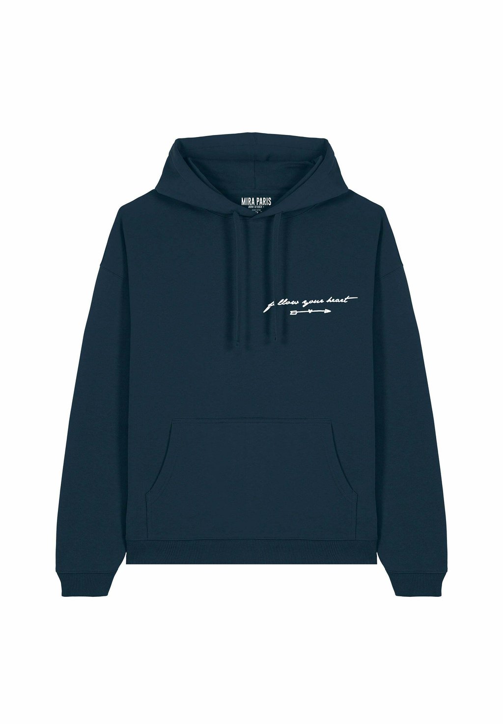 

Толстовка FOLLOW YOUR HEART EMBROIDERY UNISEX - Hoodie Mira Paris, темно-синий