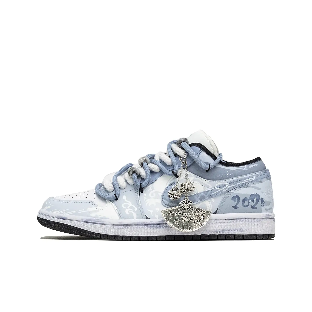

Детские кроссовки для скейтбординга Air 1 LOW Low Top для подростков Jordan, синий/белый