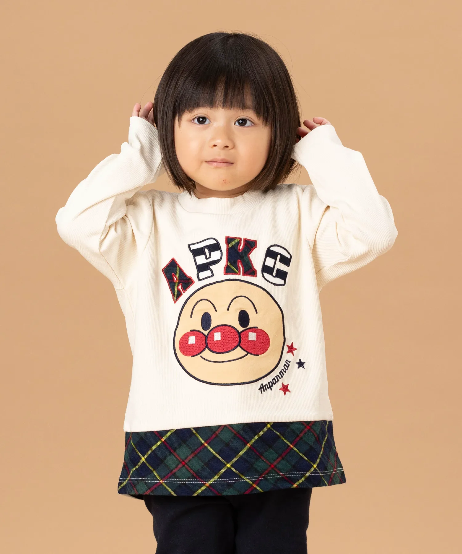 APKC/(K) Аппликационный пуловер с переключателем Anpanman Kids Collection, Off-white — фото 2