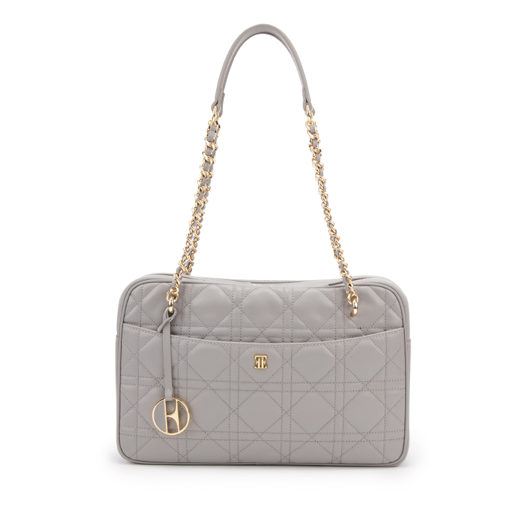 

ELLE Кожаная сумка через плечо Cow Leather Regular для женщин Black/Gray