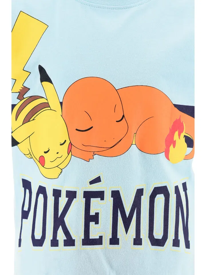 Пижама хлопковая Pokémon, светло-синий/темно-синий — фото 3
