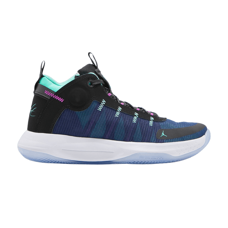 

Кроссовки Jordan Jumpman 2020 'Black Green Glow Blue Void', черный