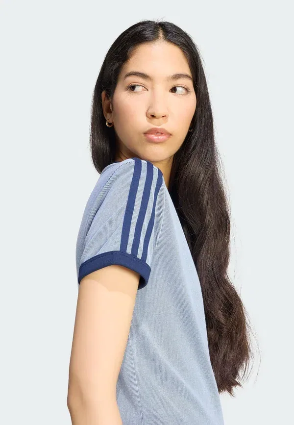 Футболка Adidas Originals 3S cali tee print t-shirt, теплая ваниль, яркое золото, ночной индиго — фото 4
