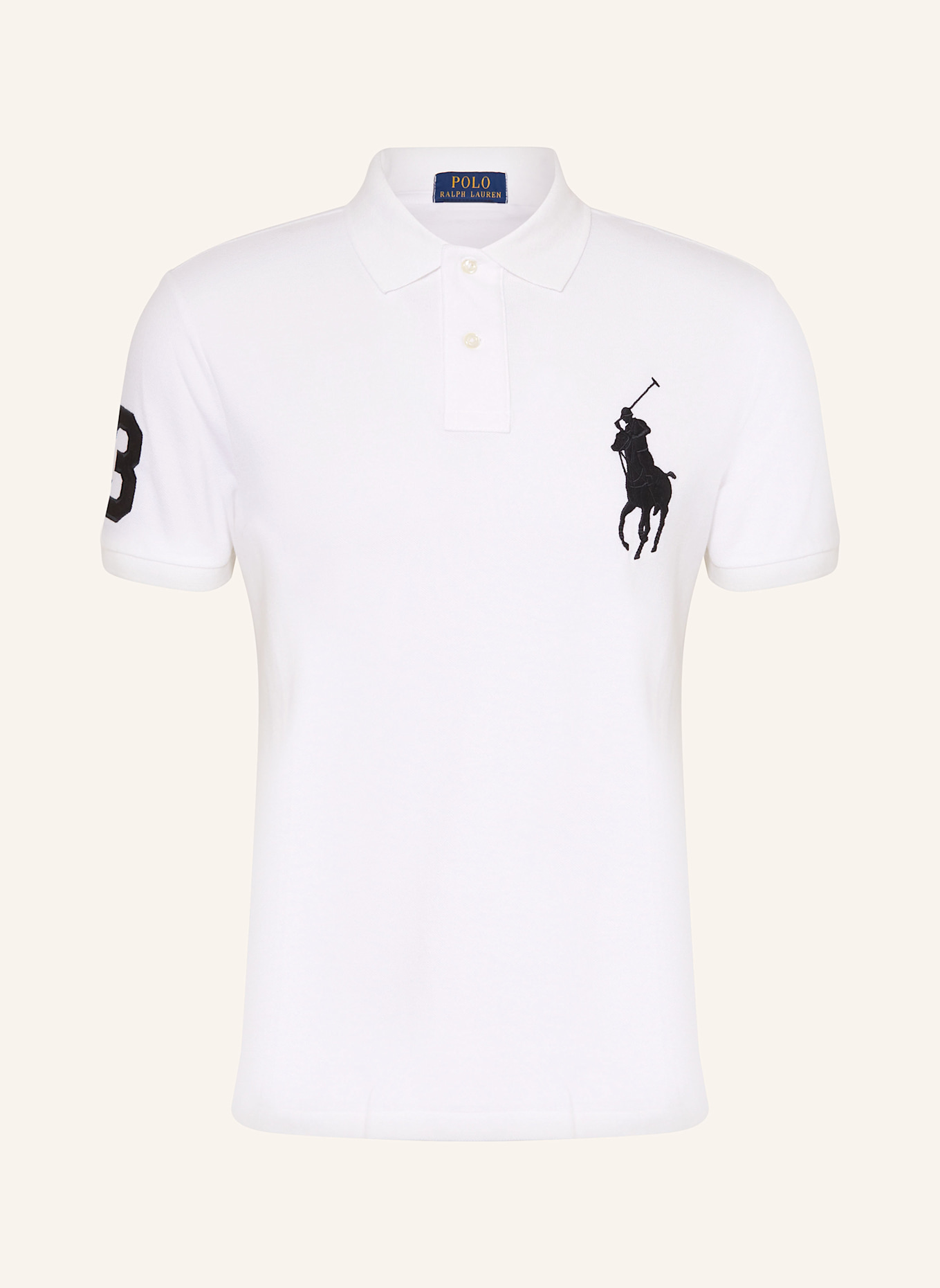 

Рубашка-Поло из пике на заказ узкого кроя Polo Ralph Lauren, бежевый