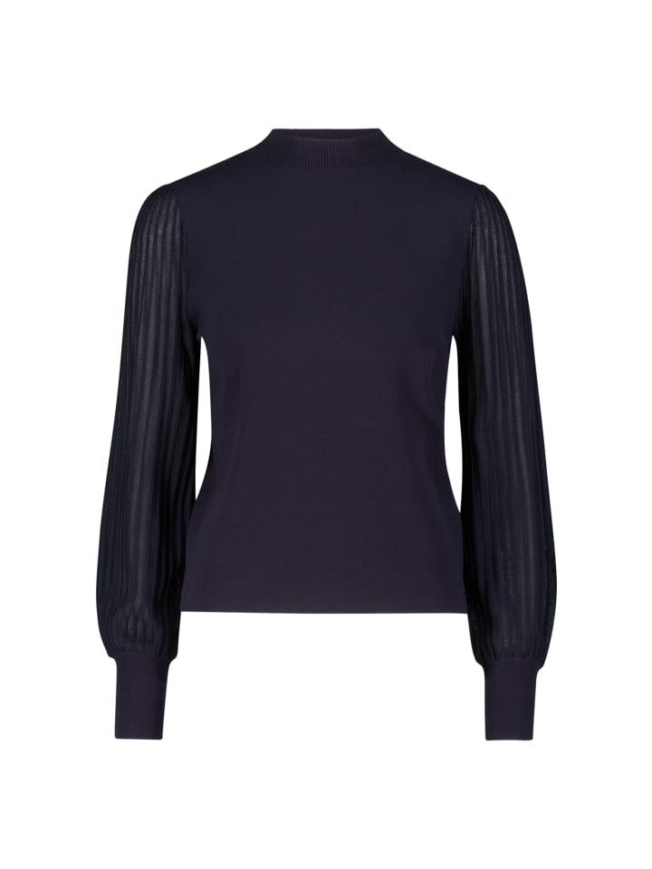 

Вязаный свитер с прозрачными рукавами цвета гортензии Zero