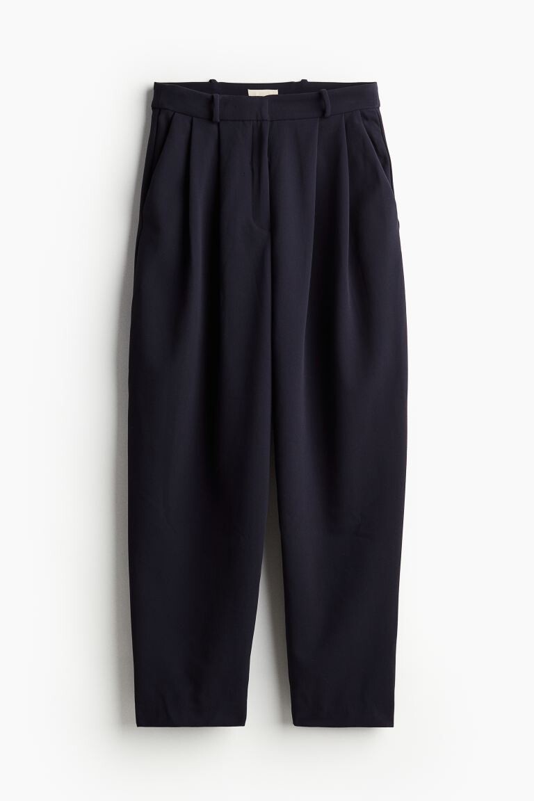 

Саржевые брюки зауженного кроя H&M, синий