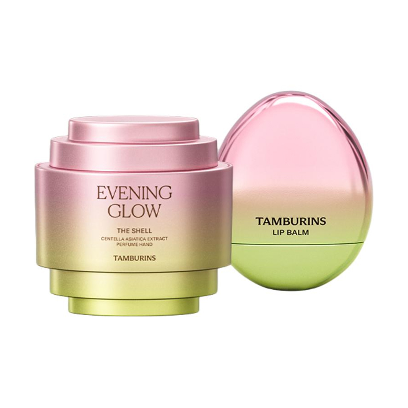 

Набор для ухода Sunset Afterglow: увлажняющий крем для рук и овальный бальзам для губ с успокаивающим и ароматическим эффектом 15мл+5г TAMBURINS, Two-Piece Set: Hand Cream Sunset Afterglow 15ml+Egg-Shaped Lip Gloss Iridescent Edition 5g